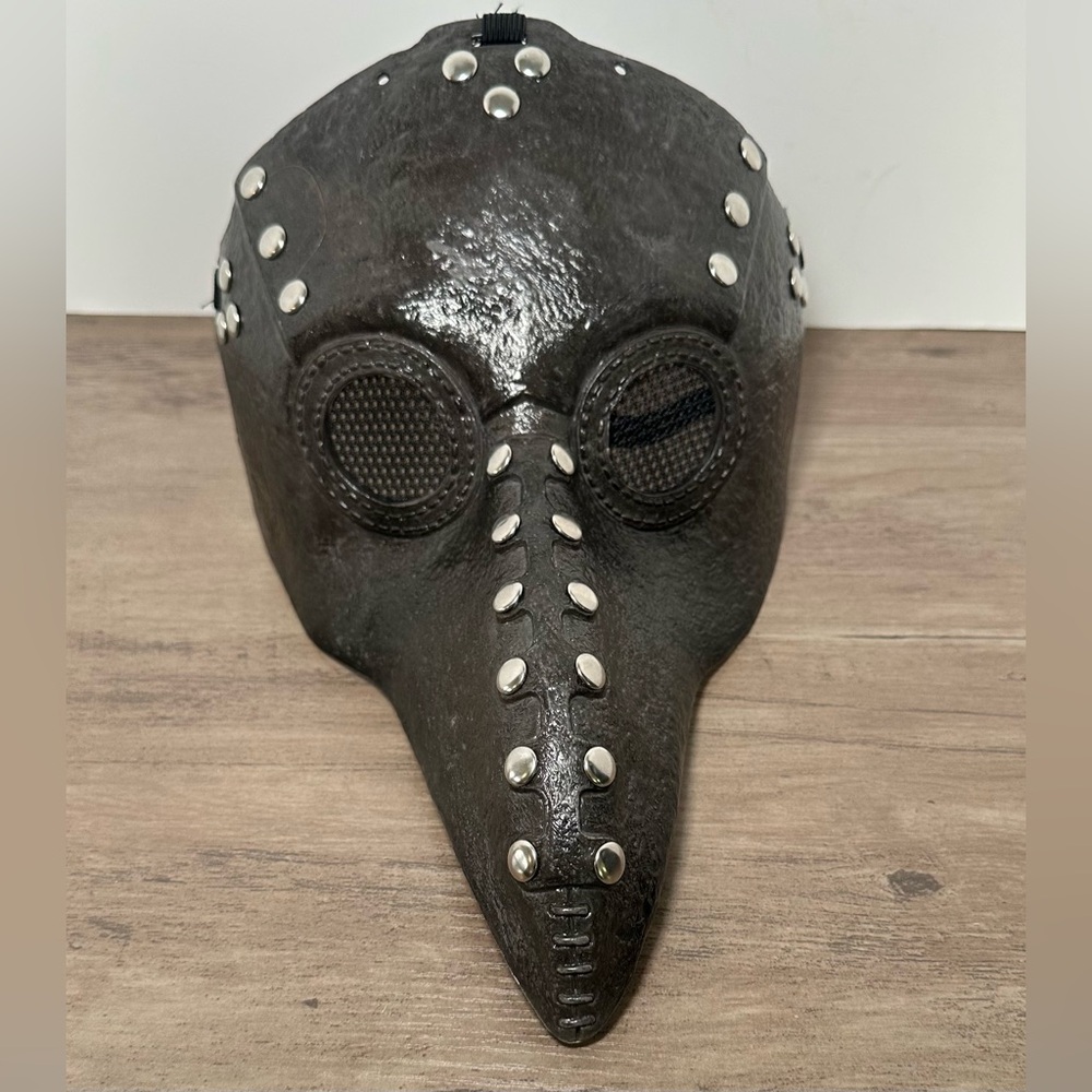 Plague Doctor Mask Halloween‎ Costume Bird Long Nose Beak PU Leather Steampunk.